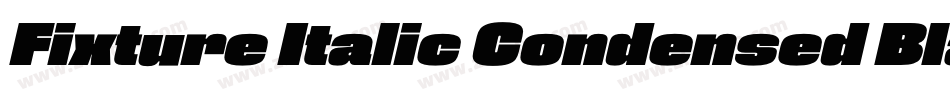 Fixture Italic Condensed Black字体转换
